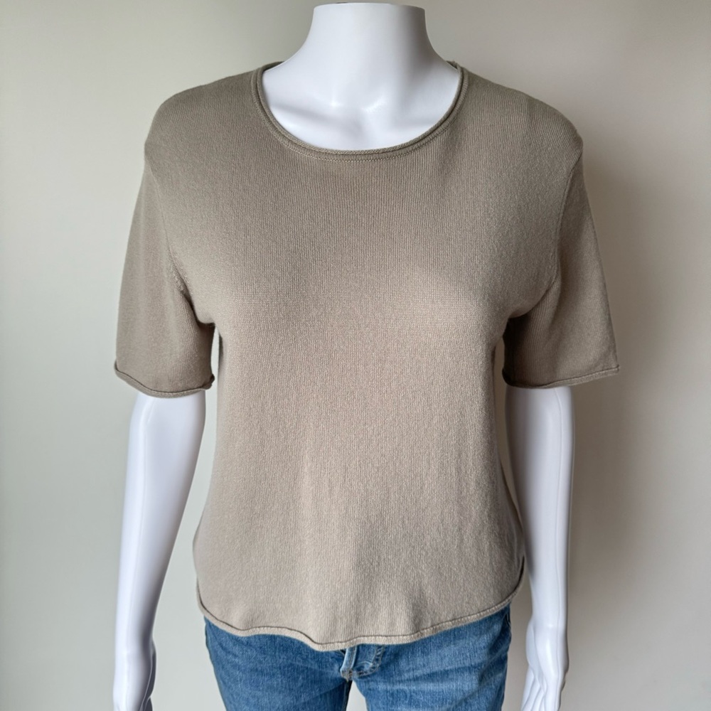 Margaret O'Leary Cashmere Tee Shirt Short Sleeve Top